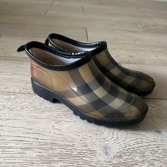 BURBERRY NOVA CHECK ANKLE RAINBOOTS SIZE 36 - Picture 3 of 9